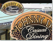 Tablet Screenshot of johnnydsrestaurant.com